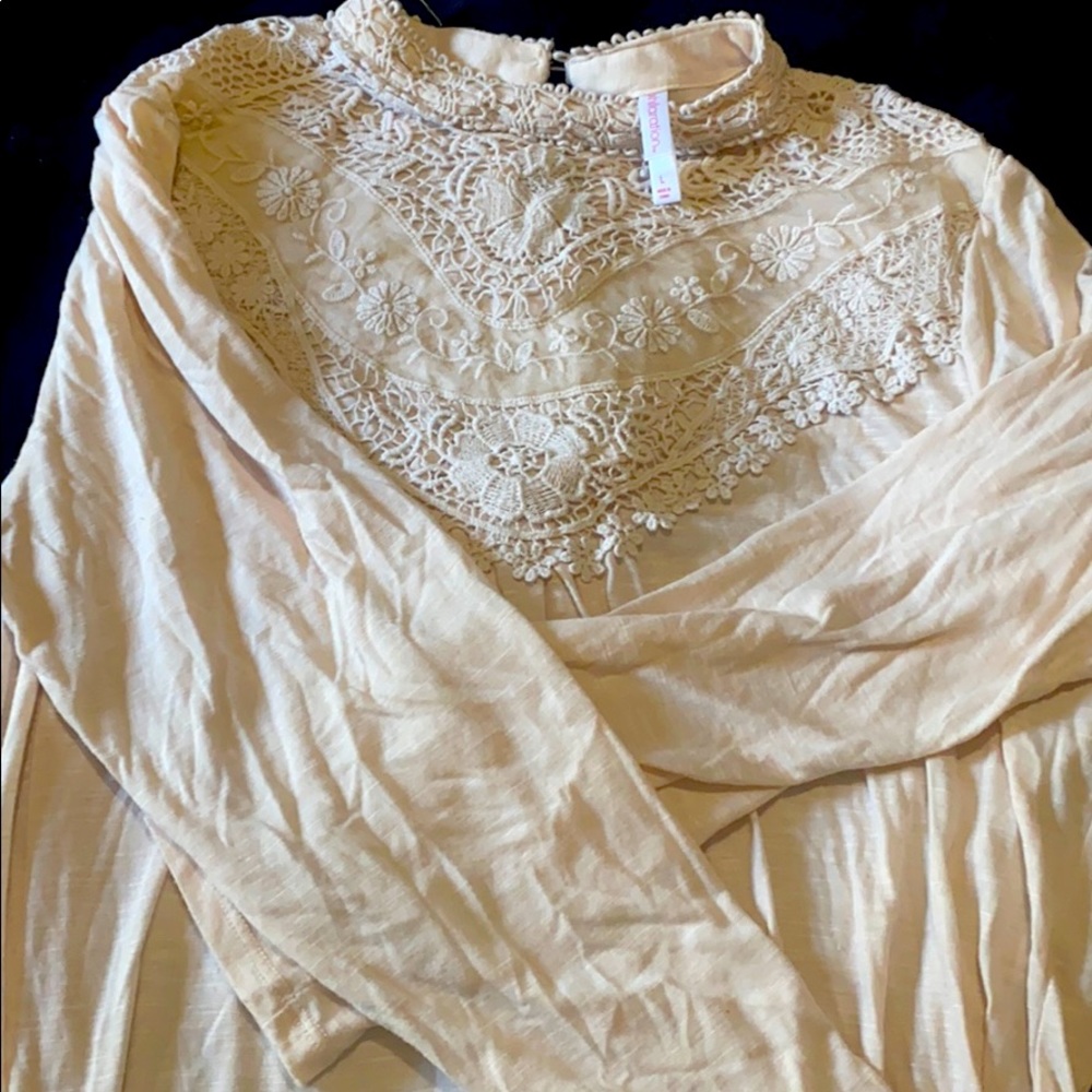 Ivory Long Sleeve Blouse